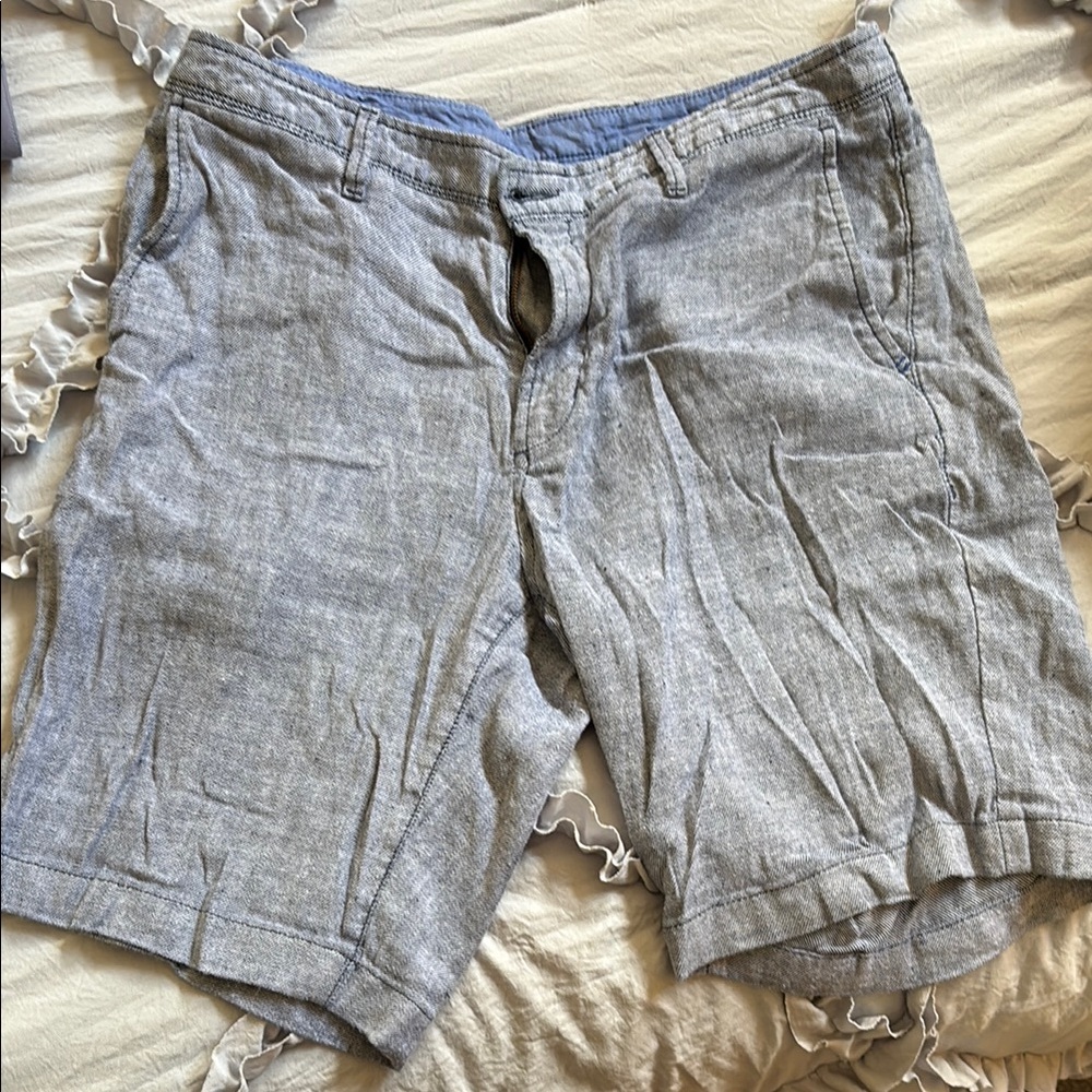 Tommy Bahama Men's Gray blue Linen Shorts